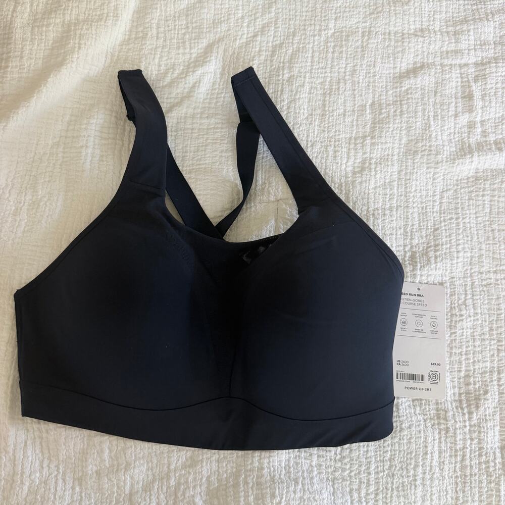 Athleta Speed Run Bra 36DD Navy NWT